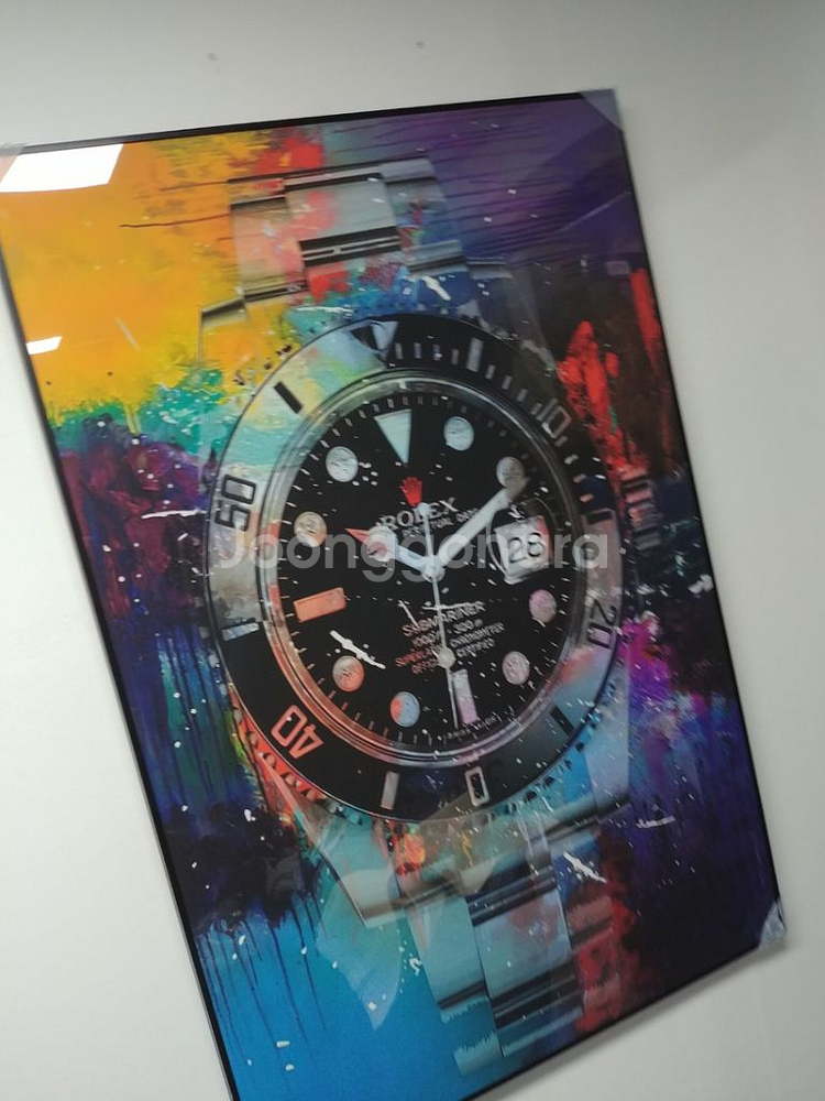 로렉스 시계 대형 팝아트 그림 액자 로고 인테리어 소품--6