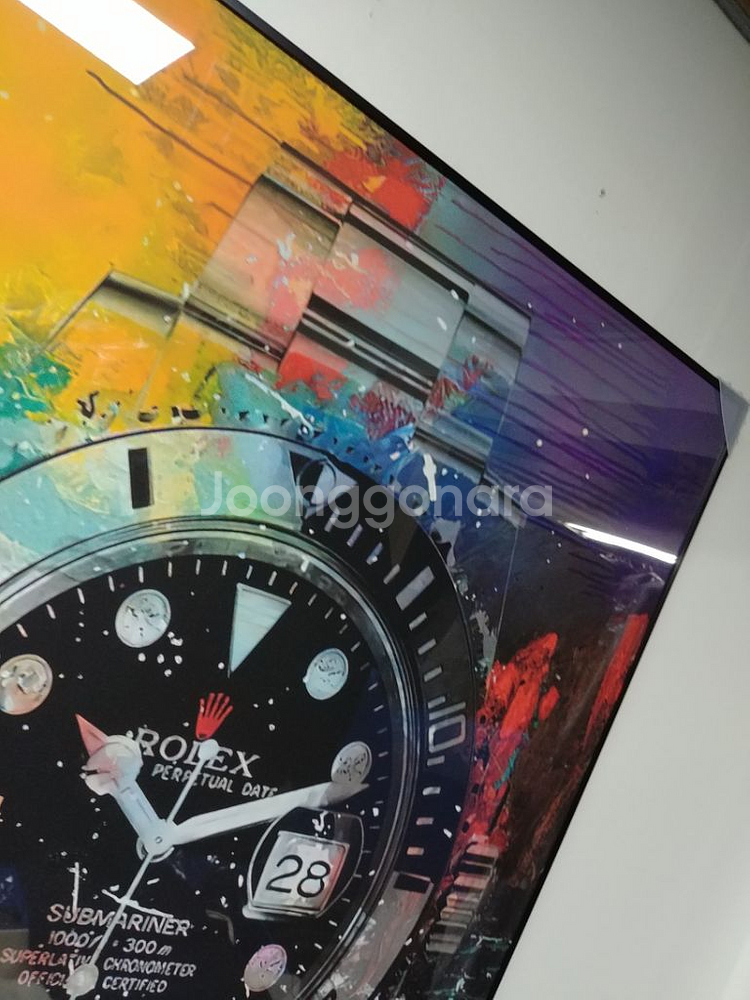 로렉스 시계 대형 팝아트 그림 액자 로고 인테리어 소품--4