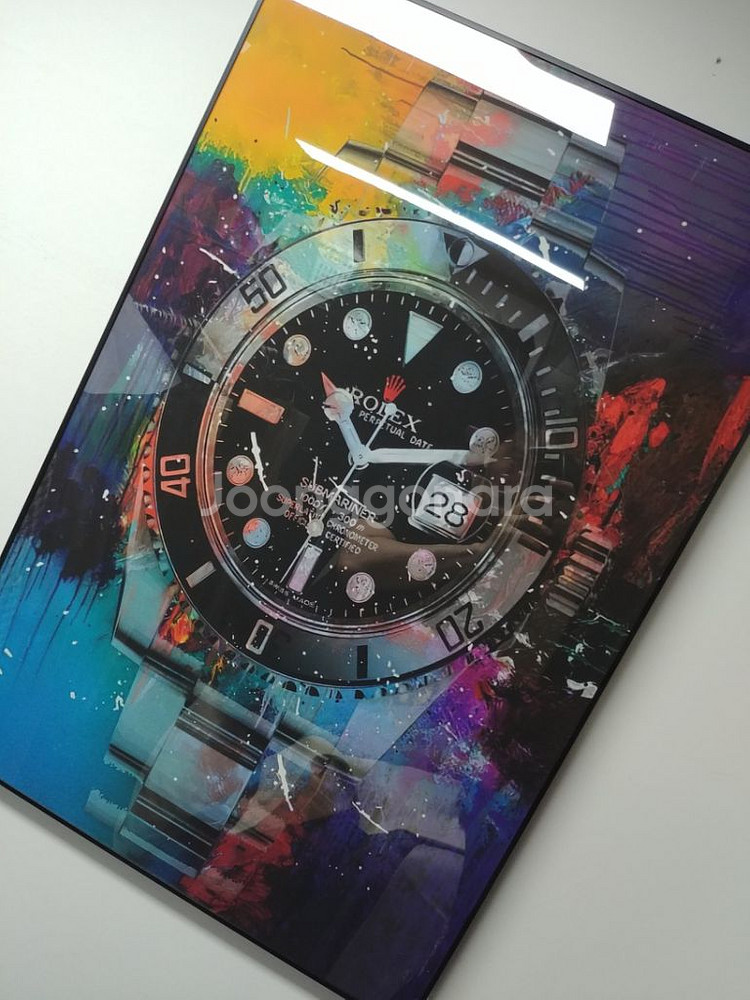 로렉스 시계 대형 팝아트 그림 액자 로고 인테리어 소품--9