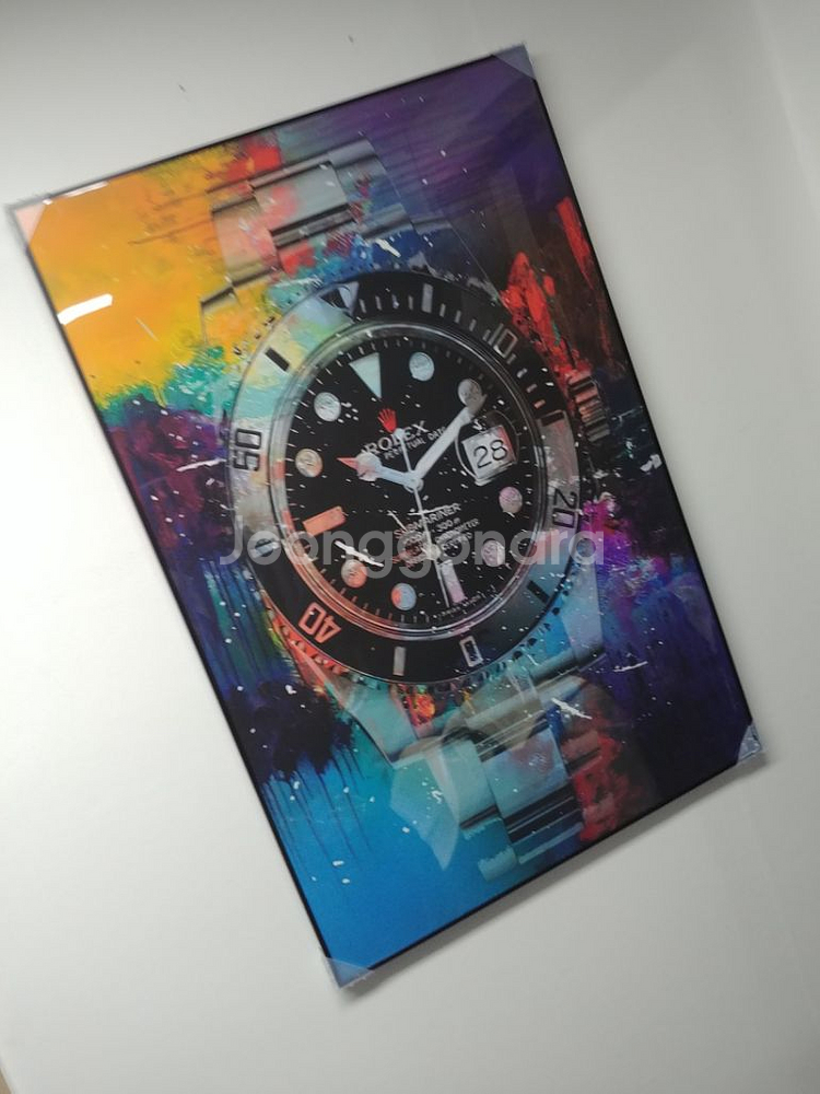 로렉스 시계 대형 팝아트 그림 액자 로고 인테리어 소품--8
