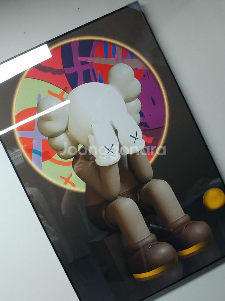 카우스 kaws 베어브릭 대형 피규어 그림 액자 소품--1