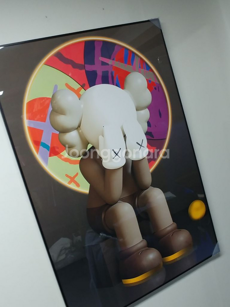 카우스 kaws 베어브릭 대형 피규어 그림 액자 소품--5