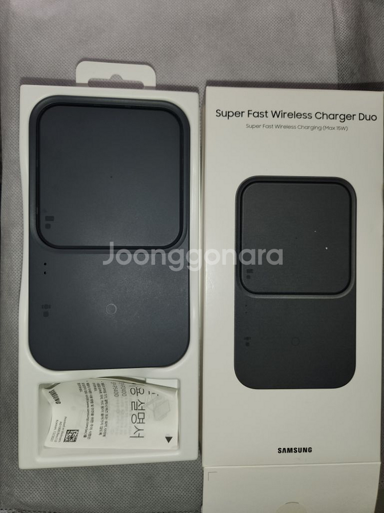삼성 정품 무선 충전기(15W 무선 충전 듀오 신형)--0