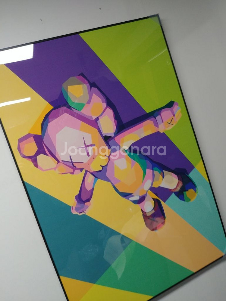 카우스 kaws 베어브릭 대형 피규어 그림 액자 소품--2