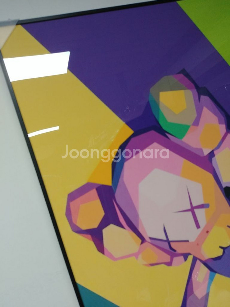 카우스 kaws 베어브릭 대형 피규어 그림 액자 소품--4
