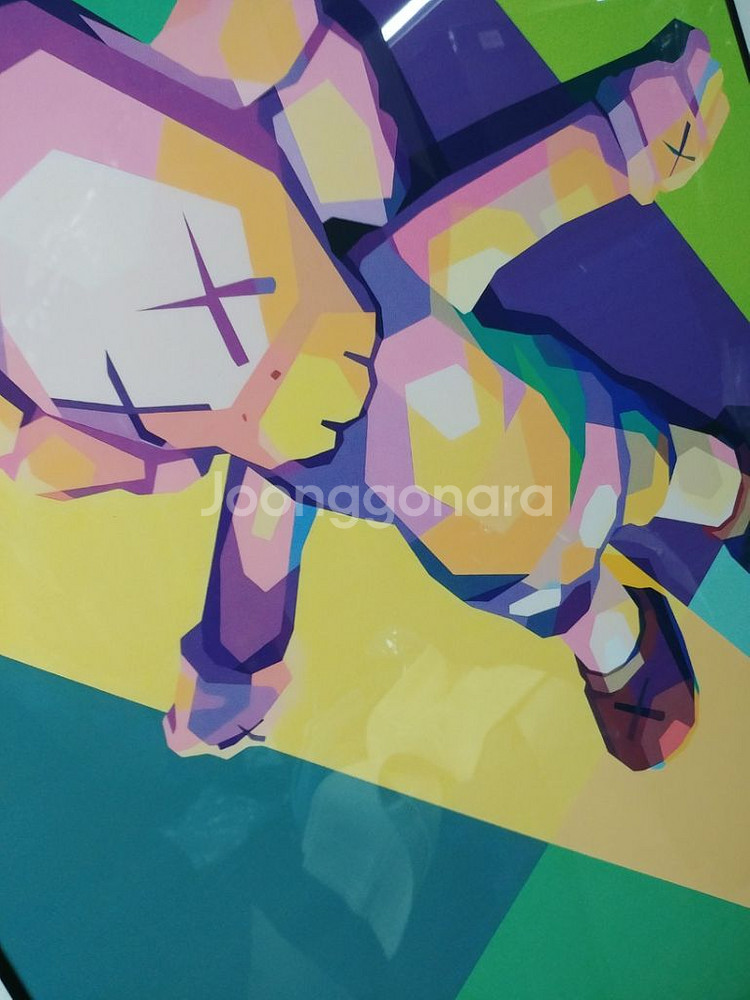 카우스 kaws 베어브릭 대형 피규어 그림 액자 소품--5
