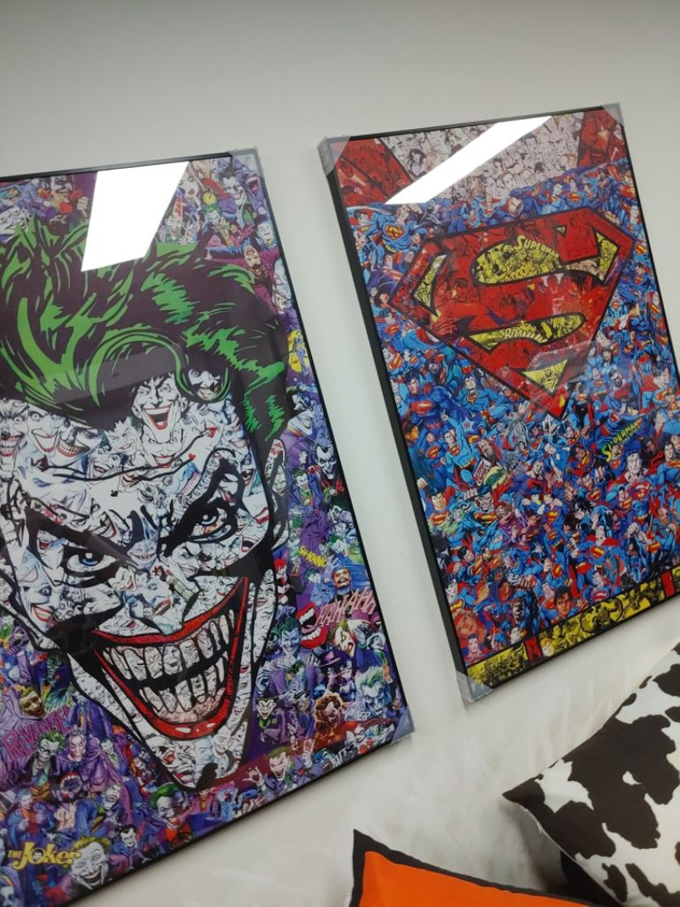 조커 슈퍼맨 영웅 히어로 대형 팝아트 그림 액자 피규어--2