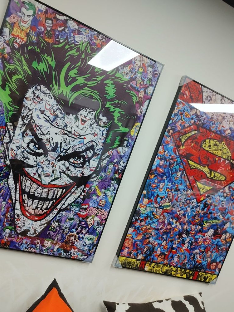 조커 슈퍼맨 영웅 히어로 대형 팝아트 그림 액자 피규어--3