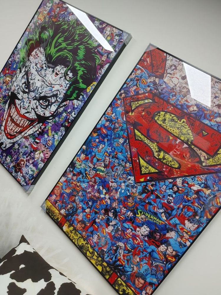 조커 슈퍼맨 영웅 히어로 대형 팝아트 그림 액자 피규어--1