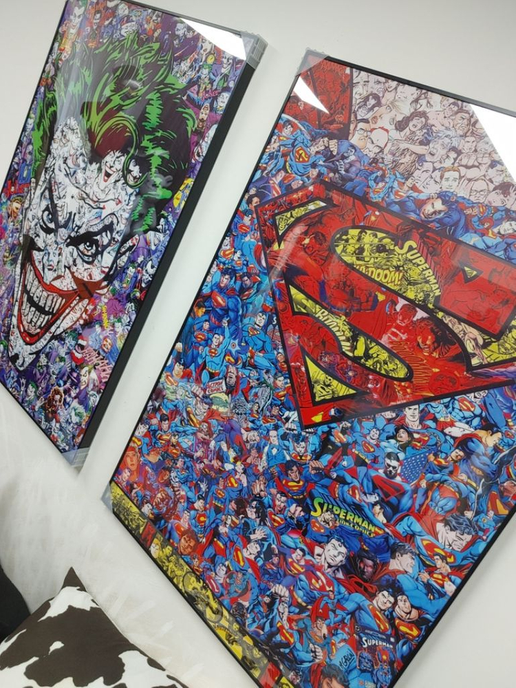 조커 슈퍼맨 영웅 히어로 대형 팝아트 그림 액자 피규어--5