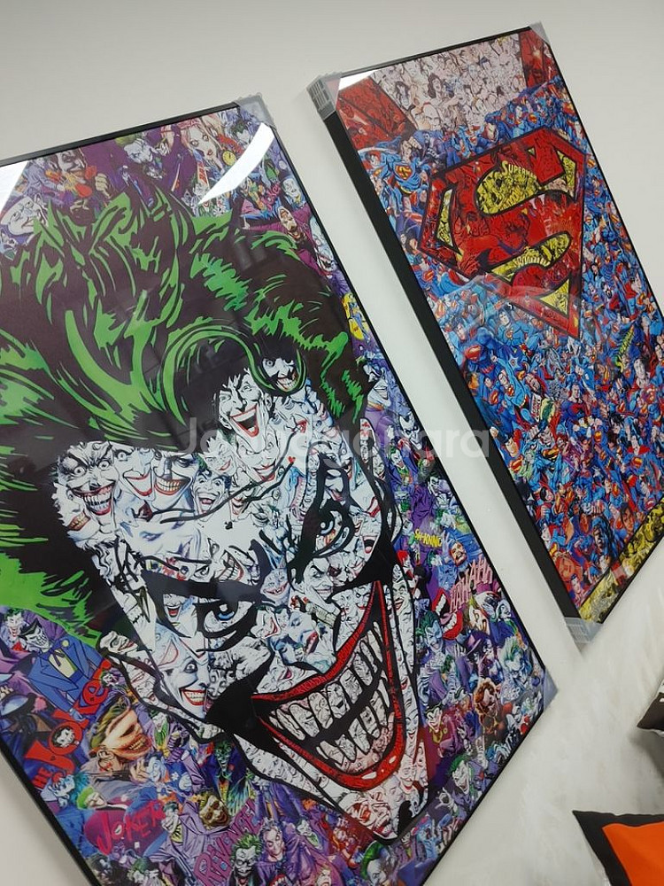 조커 슈퍼맨 영웅 히어로 대형 팝아트 그림 액자 피규어--6
