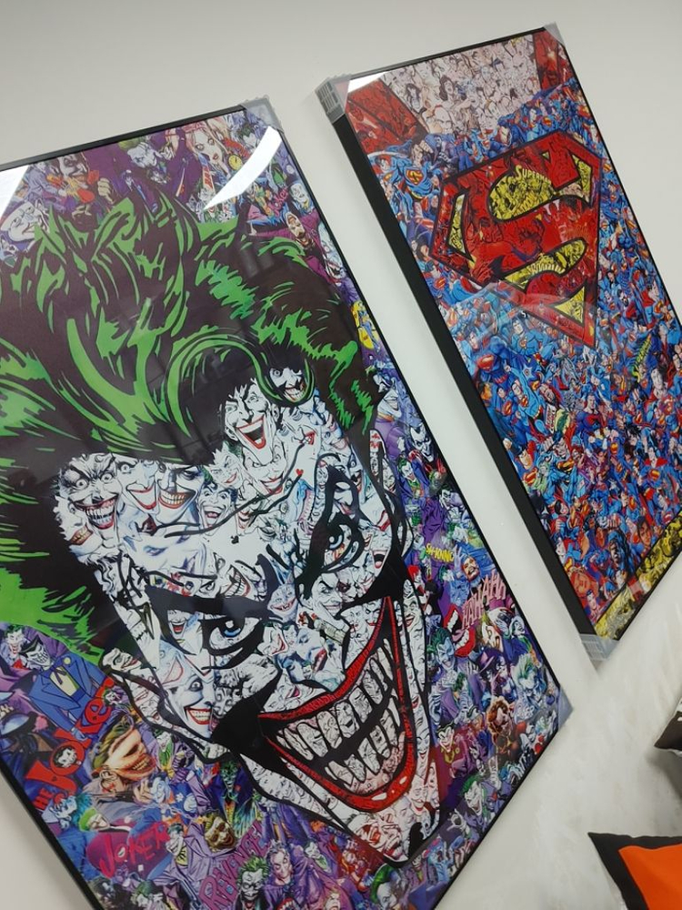 조커 슈퍼맨 영웅 히어로 대형 팝아트 그림 액자 피규어--6
