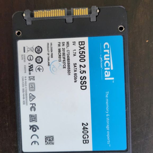 ssd 마이크론 크루셜 BX500 240gb