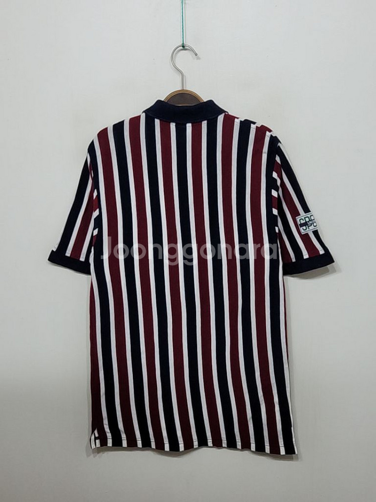 (S) 라코스테 반팔 카라티 스트라이프 폴로 티셔츠--6