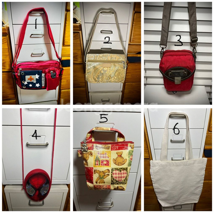 레드 크로스백 & 힙색(상태A급)--3