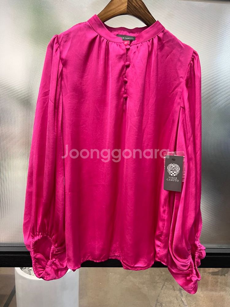 빈스카뮤토 정품 핑크 소매이쁜 블라우스(새제품)--0
