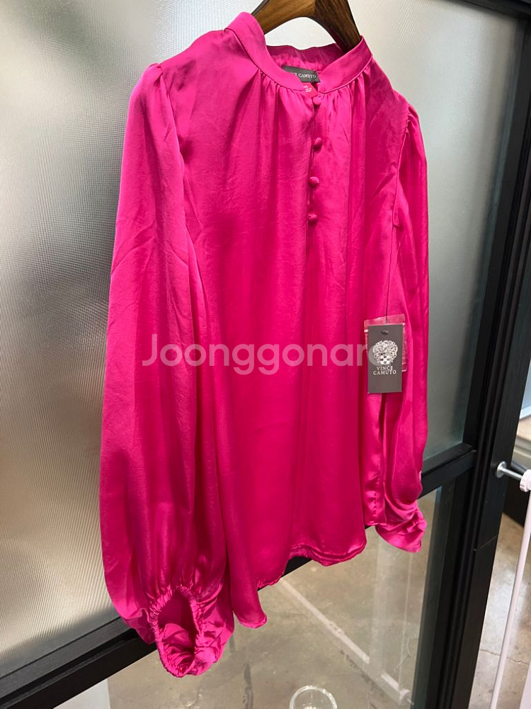 빈스카뮤토 정품 핑크 소매이쁜 블라우스(새제품)--2