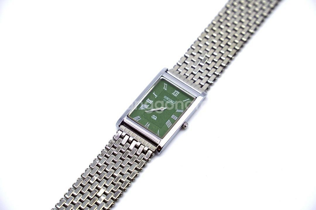 세이코 빈티지 쿼츠 사각시계 24x38mm--0