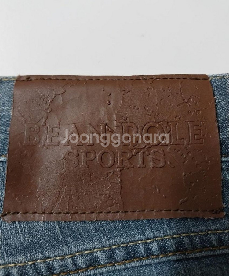 34)새상품)빈폴 가죽패치 빈티지 워싱 스판 일자청바지--3