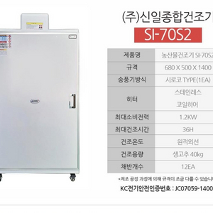 신일 원적외선 가정용건조기 12단