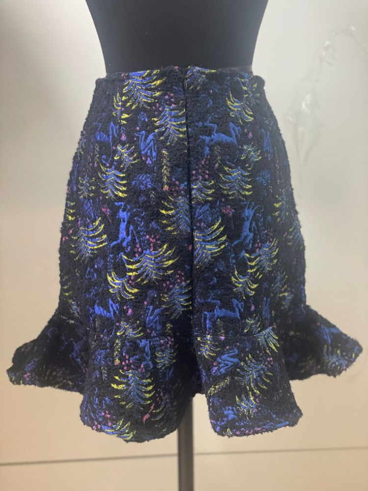 자가드 프릴 스커트 S사이즈--1