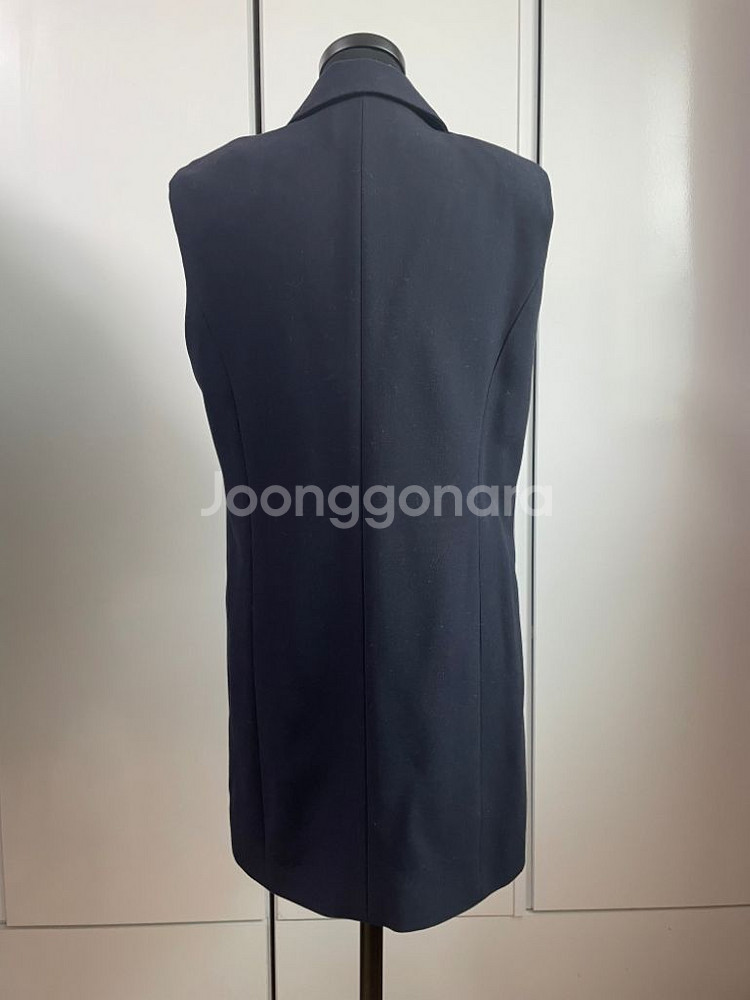 네이비 여성 더블버튼 민소매자켓 프리사이즈--1