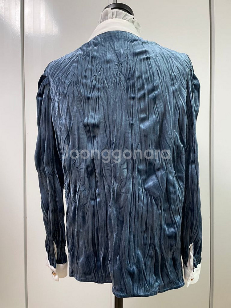 벨벳 주름 블라우스 55-66--3