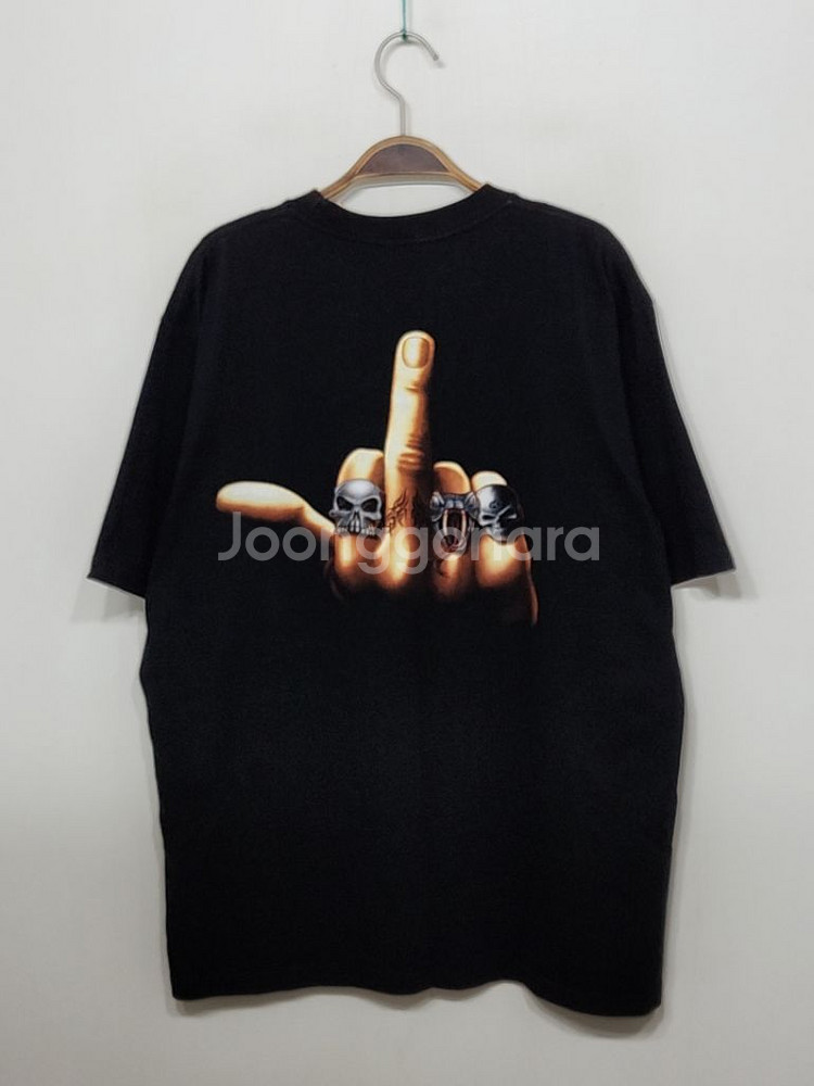 (XL) 메탈리카 반팔티 블랙 뻑큐 면티셔츠--4
