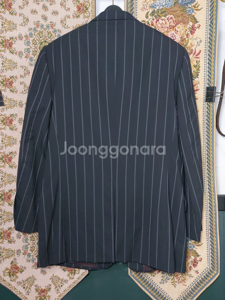95-100 폴스미스 모직 실크 스트라이프 수트 자켓--1