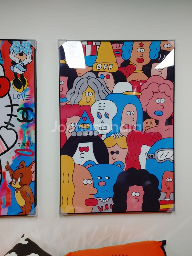 헬로키티 오프화이트 대형 팝아트 그림 액자 인테리어--3