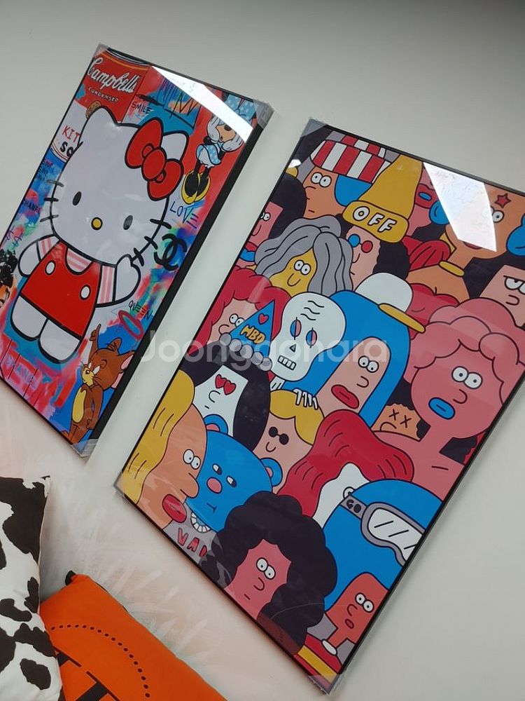 헬로키티 오프화이트 대형 팝아트 그림 액자 인테리어--9