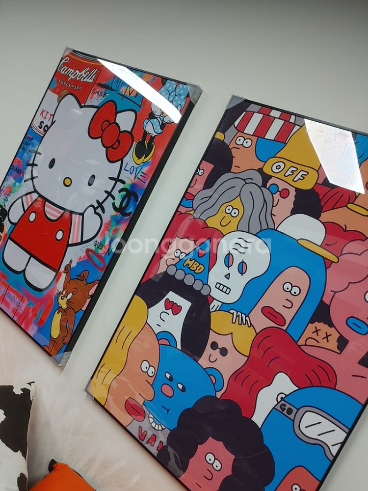 헬로키티 오프화이트 대형 팝아트 그림 액자 인테리어--8