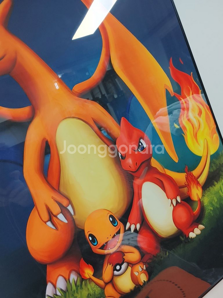 포켓몬스터 리자드몽 꼬부기 대형 그림 액자 인테리어소품--5