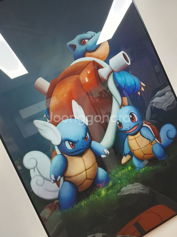 포켓몬스터 리자드몽 꼬부기 대형 그림 액자 인테리어소품--6