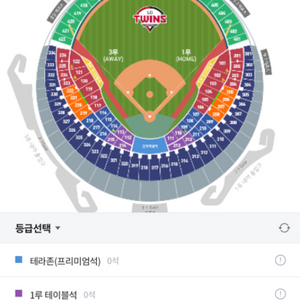 4월30일 엘지 기아 프리미엄석(구매)2매