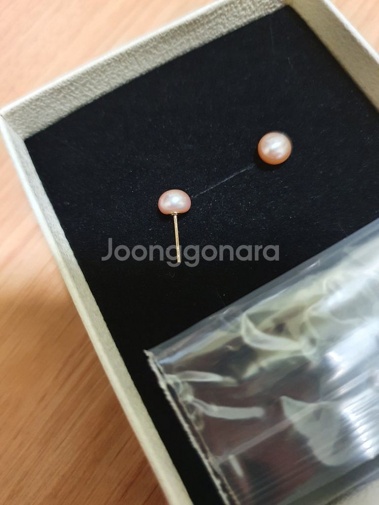 14k 담수진주 귀걸이--1
