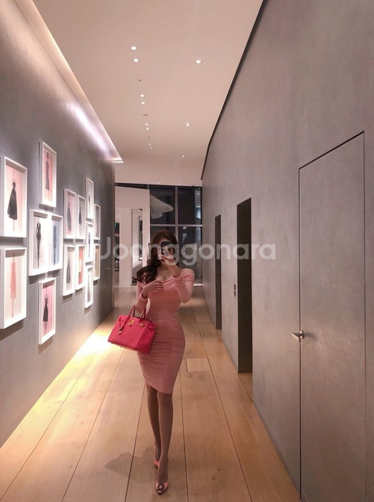 라비수 러브셔링드레스 핑크 미디 m사이즈--0