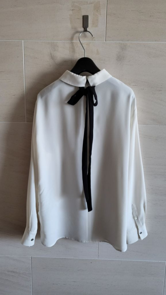 (정품) 듀엘 보타이 쉬폰 블라웃--4