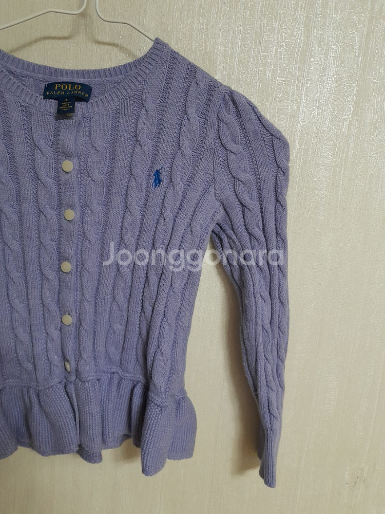 여아동 랄프로렌 꽈베기 면가디건(새상품급.6)--1