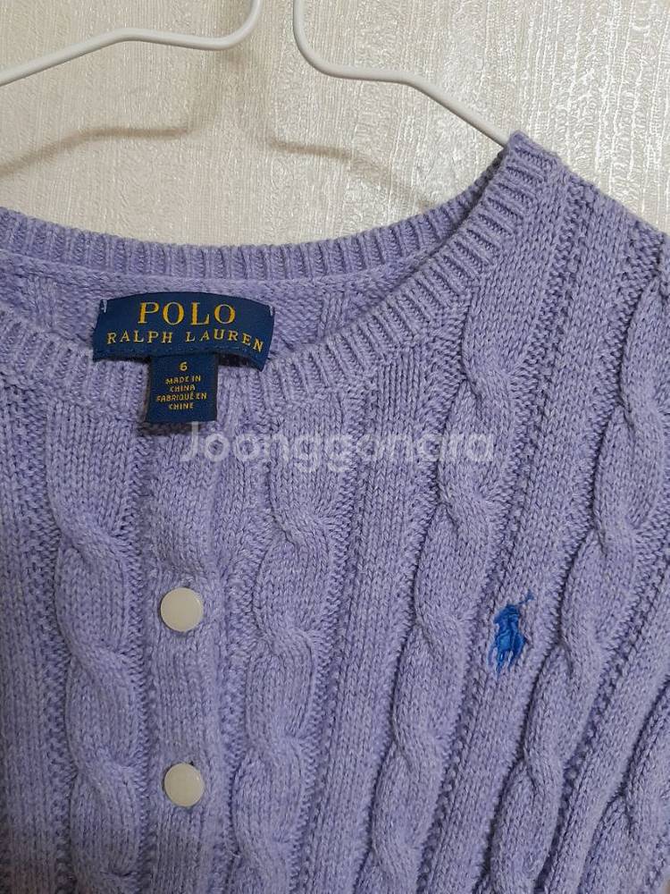 여아동 랄프로렌 꽈베기 면가디건(새상품급.6)--2