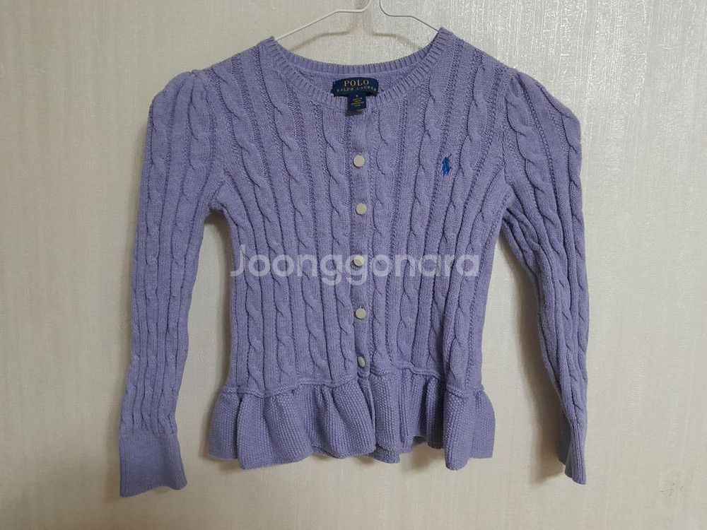 여아동 랄프로렌 꽈베기 면가디건(새상품급.6)--6