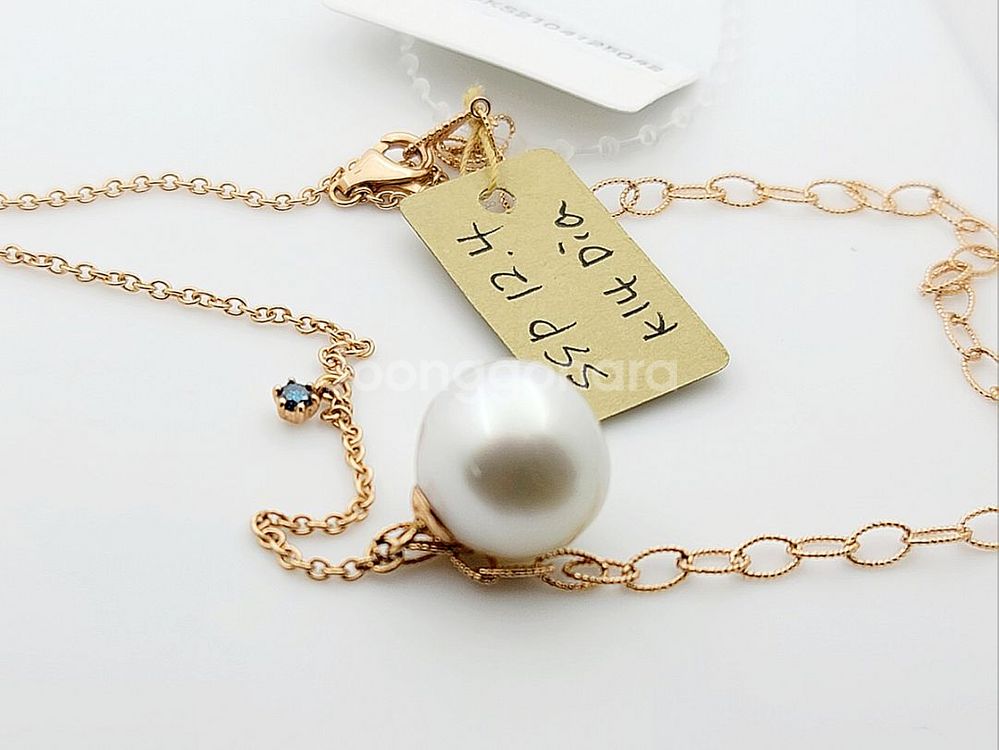 남양진주목걸이12.4mm--3