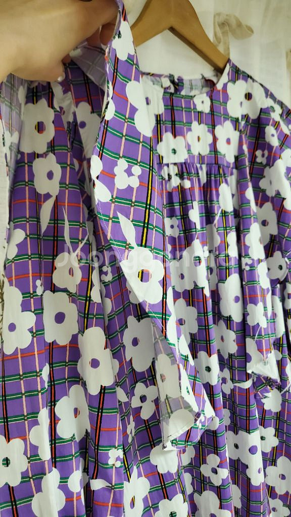 NENDLS멘들스 면혼방 셔링롱원피스free/쎄컨웨어--6