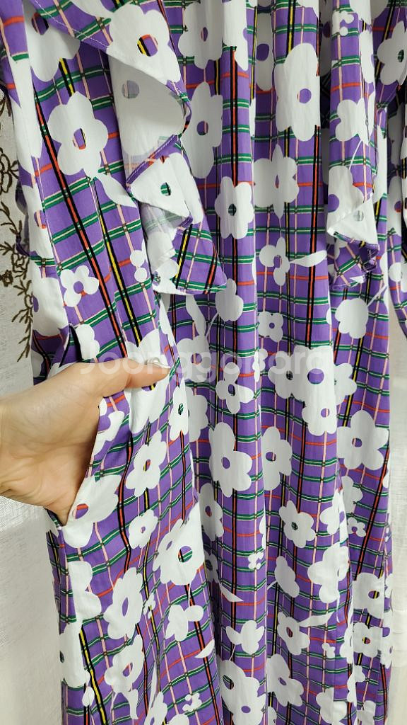 NENDLS멘들스 면혼방 셔링롱원피스free/쎄컨웨어--4