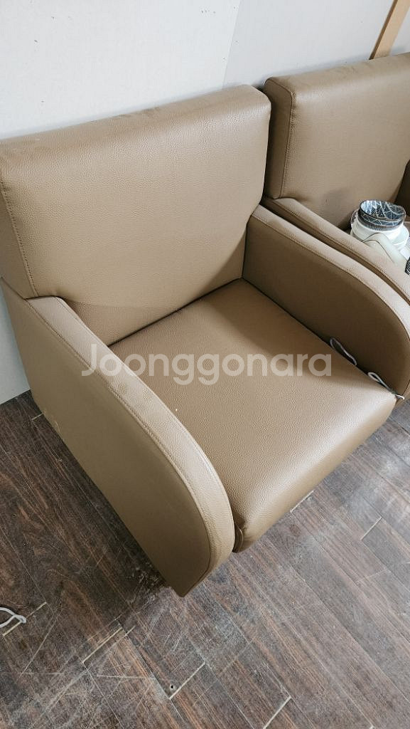1인용 쇼파 브라운 A급--0