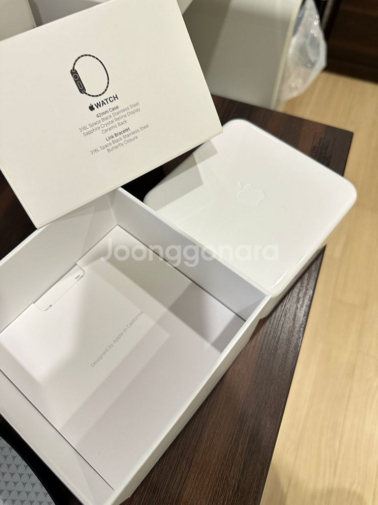 애플워치1 세대 42mm 링크브라이슬릿 한정판 박스--2