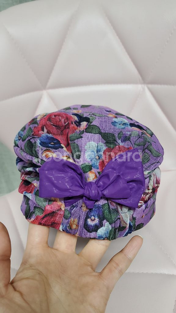 꽃나염 퍼플 여름모자(내수 국산제품)--5