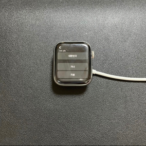 애플워치5 스테인리스 실버 셀룰러+GPS 44mm