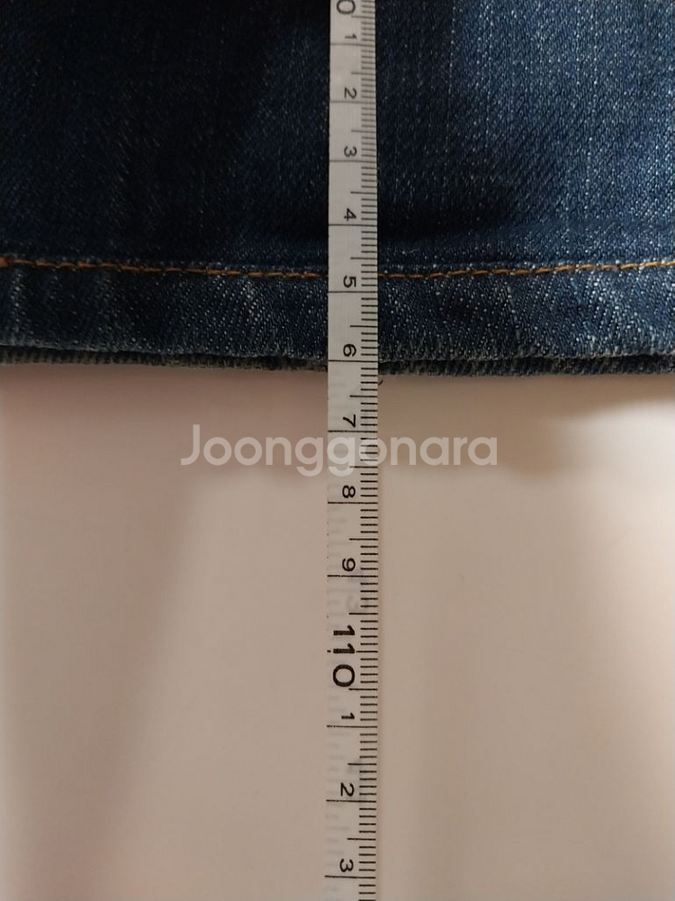31)리바이스 501 가죽패치 워싱 데님 생지 일자청바--9