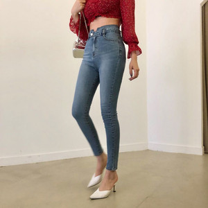새상품 튤립 하이웨스트 데님 팬츠 스키니진 이미지